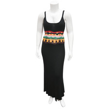 GABRIELA HEARST | Black Ribbed Knit Maxi Dress Size L