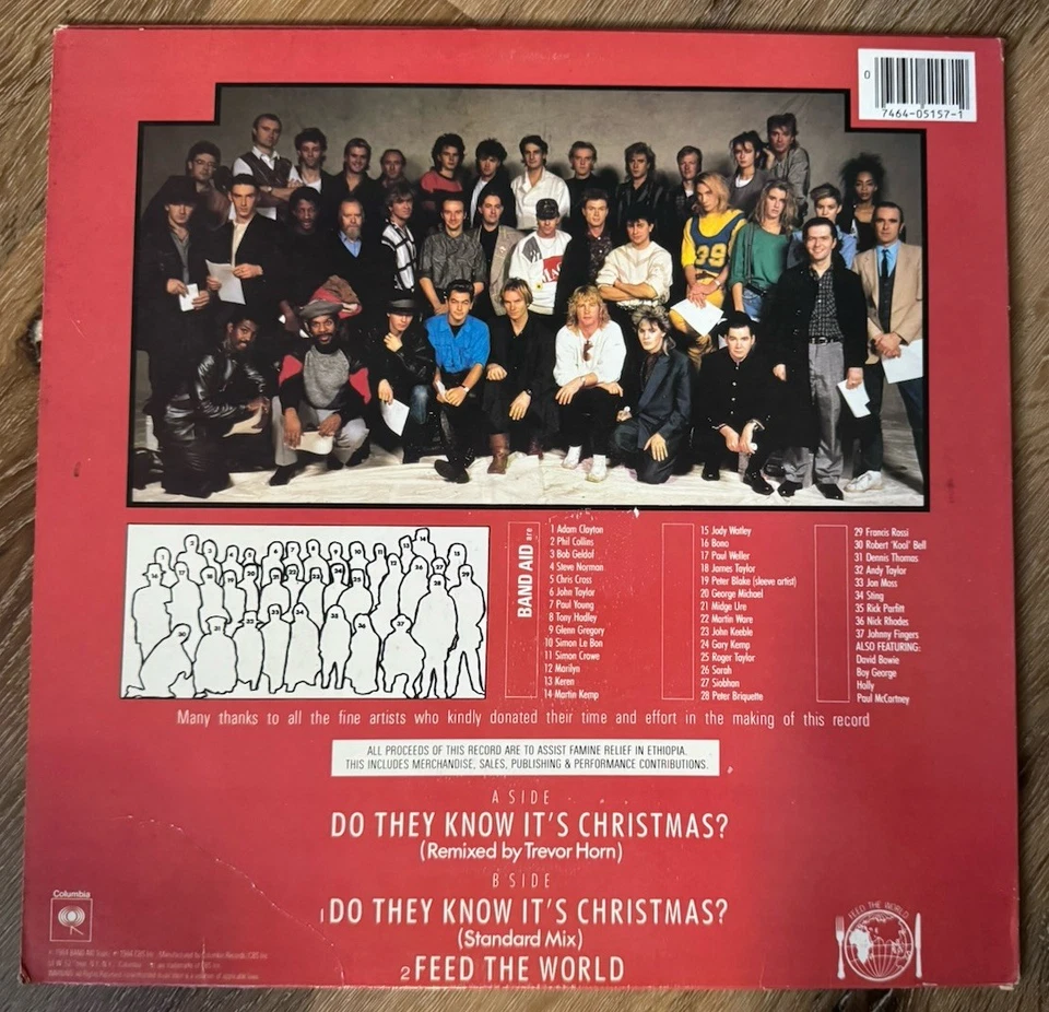 Band Aid Do They Know It’s Christmas 12” Vinyl Single 1984 - Image 2 of 4