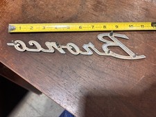 1966 - 1977 Original Ford Bronco Chrome Script Emblem Fomoco 1966 - 1977 Original Ford Bronco Chrome Script Emblem Fomoco