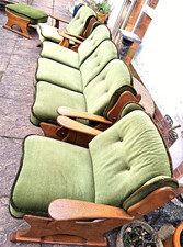 RETRO Cushman Colonial Creation Style 4pc Paddle Arm SofaSuite-GreatConditio🆓Dv