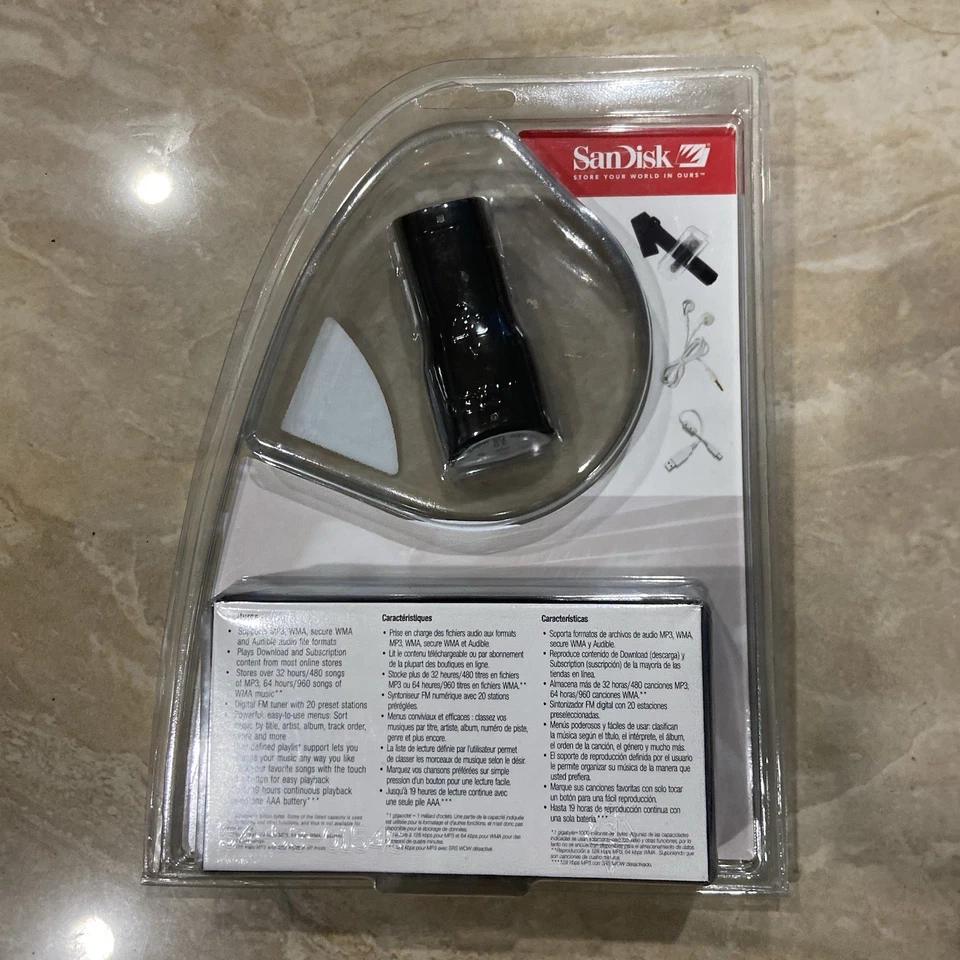 Sandisk Sansa m250 MP3 Music Player 2GB Black Sealed - Image 2 of 2