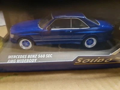 SOLIDO - Voiture de 1990 couleur bleu - MERCEDES 560 SEC AMG Widebody - 1/43 ... - Photo 1/4