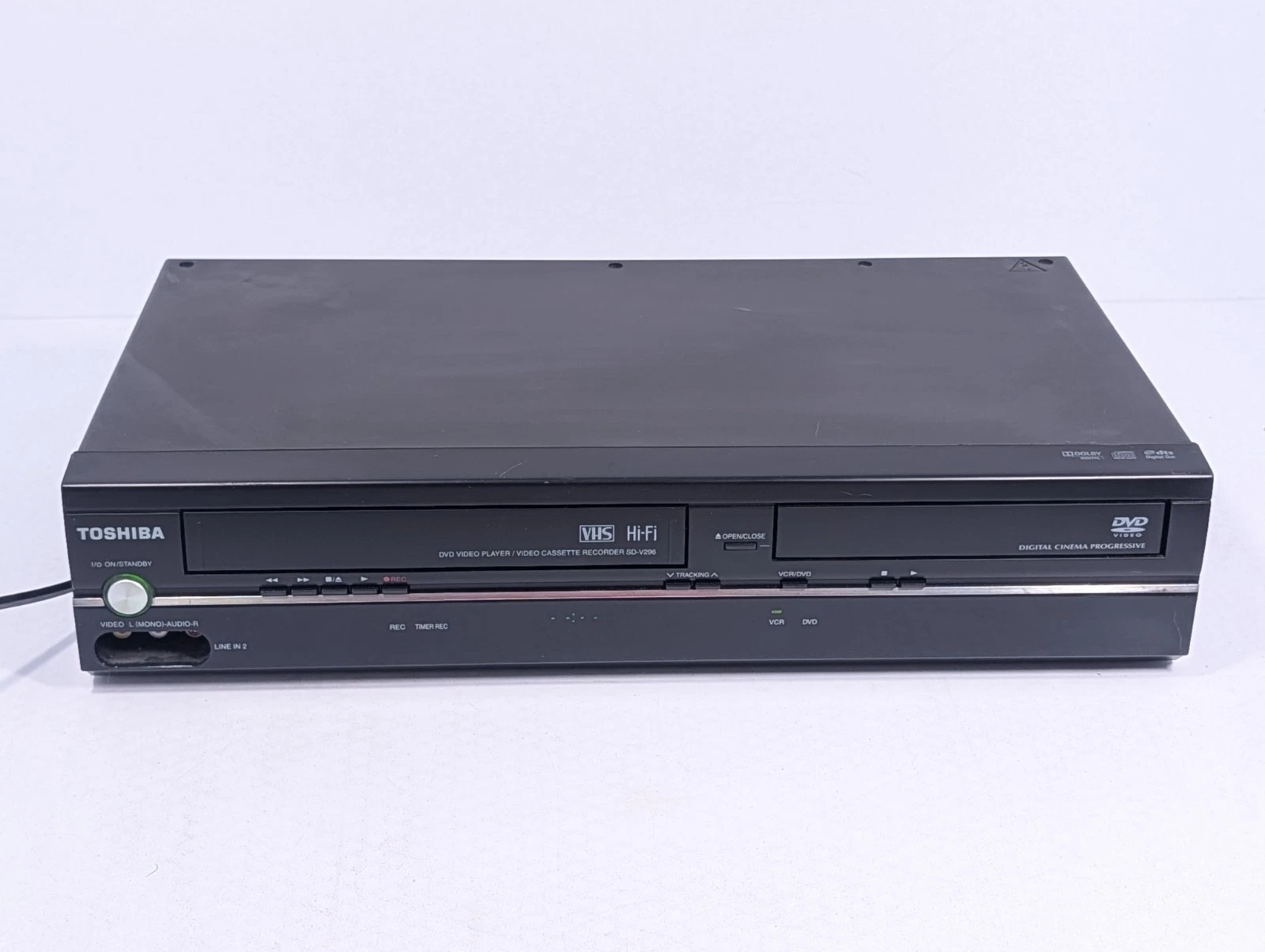 Toshiba SD-V296-K-TU Head VCR DVD Combo VHS Player No Remote