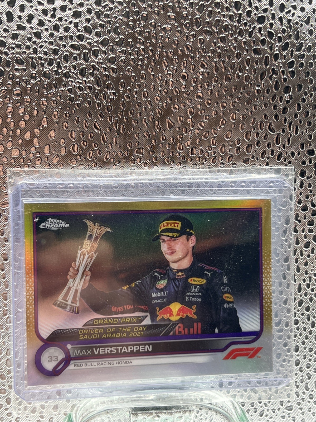 2022 Topps Chrome F1 Max Verstappen Gold Purple Refractor #192 view 1