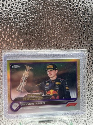 2022 Topps Chrome F1 Max Verstappen Gold Purple Refractor #192
