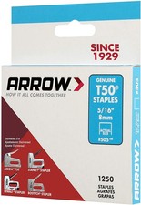Arrow - T50 Staples 8mm (5/16in) (Box 1250) 0.0049 per staple