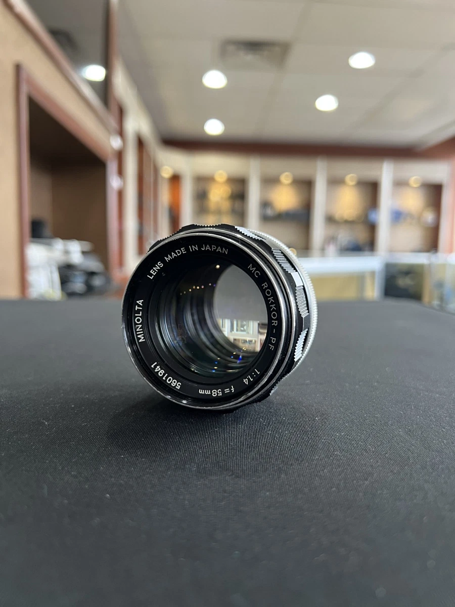 Minolta Rokkor PF 58mm Focal f/1.4 Camera Lenses for sale | eBay