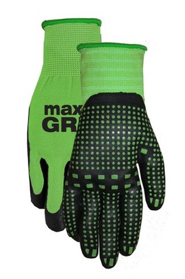 Gloves & Gear 93-L-AZ-12 Max Grip, Single Pair, Ladies Green