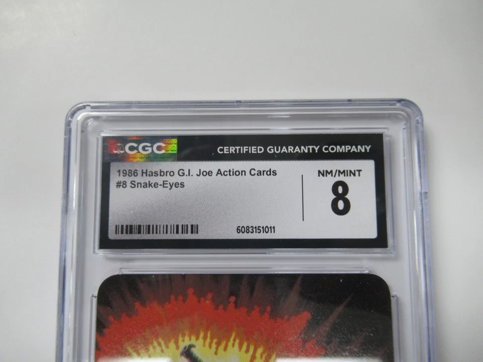 1986 Hasbro G.I. Joe Action Card Snake-Eyes #8 CGC 8 - Image 2 of 3