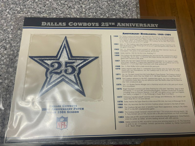 *BRAND NEW* Willabee & Ward NFL 25th Anniversary Dallas Cowboys Patch