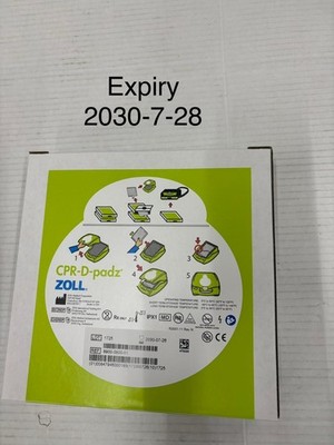 8900-0800-01 CPR-D-padz Electrode Pad For AED Plus Defibrillator, exp 2030-7-28