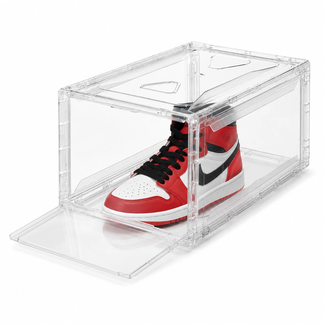 Shoe Clear Acrylic Display Case Stackable Sneaker Storage Box Drop Front