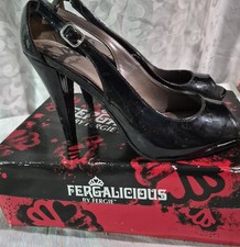 Womens Fergalicious Pump Stiletto Dance Heels Black 8.5 M