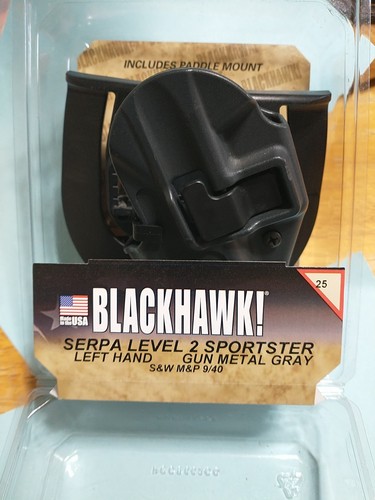 BLACKHAWK! SERPA LEVEL 2 SPORTSTER HOLSTER LEFT HAND S&W M&P 9/40 mm 413525BK-L