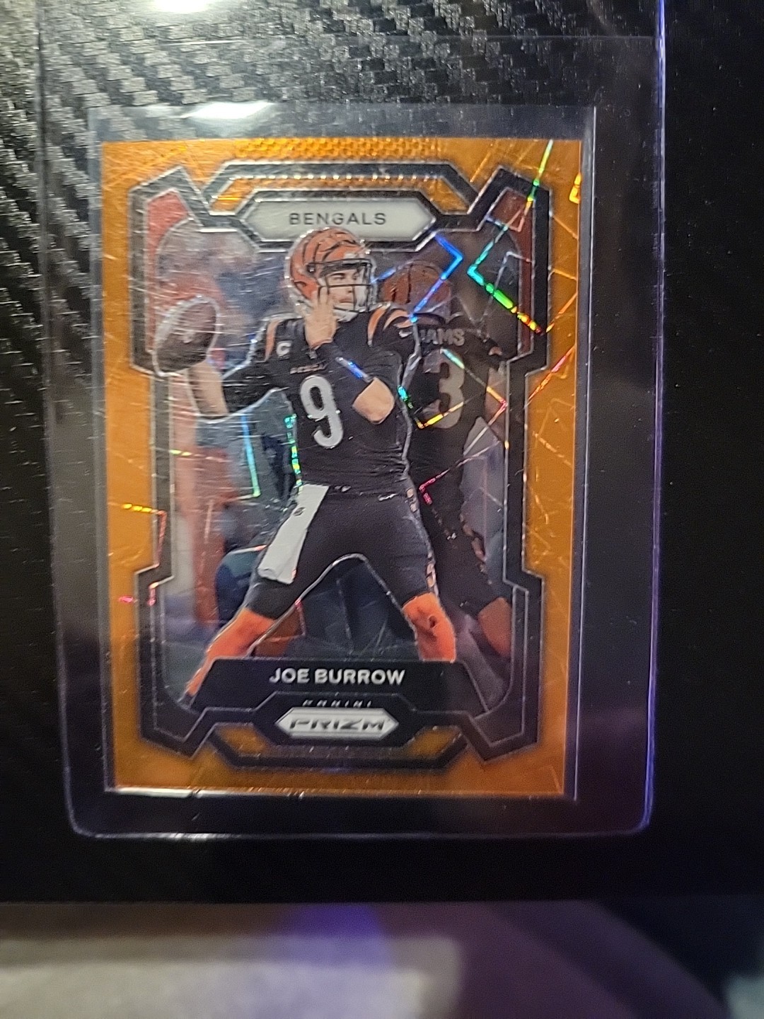2023 Panini Prizm - Joe Burrow Orange Lazer Prizm #57
