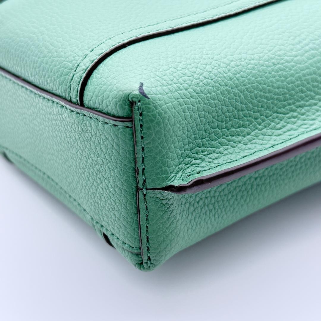 Tory Burch Perry Mini Tote Bag 2-Way Leather Green Women's From Japan thumbnail 22