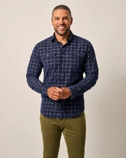 johnnie-O Hangin' Out Button Down Shirt - Shearer Navy Size L