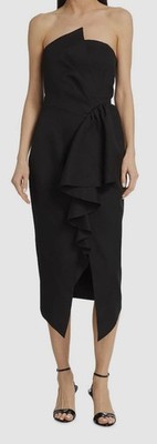 Elliatt Women's Black Reception Ruffled Cocktail Dress Size XS