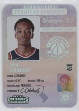 2023-24 Panini Contenders Permit to Dominate Bilal Coulibaly #10 0qw3