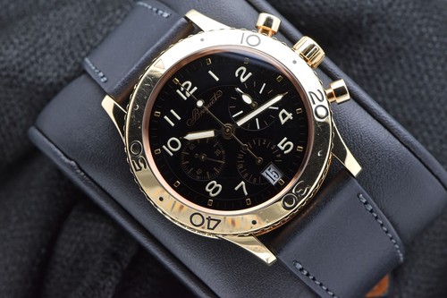 Breguet Type XX Transatlantique Flyback Chronograph 18K Yellow Gold 3820BA Watch