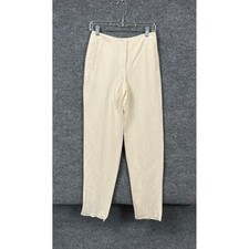 Giorgio Armani Pants Women Dress Pant Sz 28 Cream Linen Blend Bergdorf Goodman