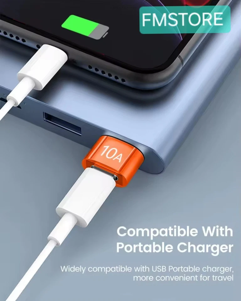 ADATTATORE OTG DA USB-A FEMMINA A USB C TIPO C MASCHIO CONVERTITORE UNIVERSALE A - Immagine 3 di 4