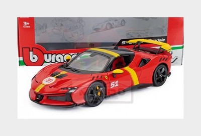 1:18 BURAGO Ferrari Sf90 Xx #51 24H Le Mans Winner Livery Red Yellow BU16020L Mo