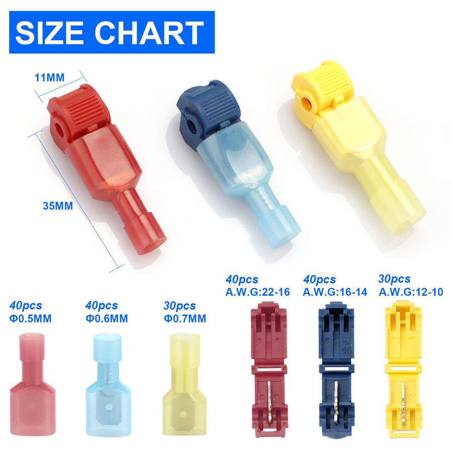 Female Spade Connector Size Chart