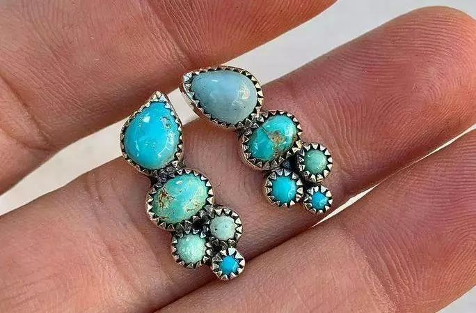 Turquoise ear climber deals