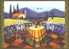 Wine Country Table 2 Holiday Card