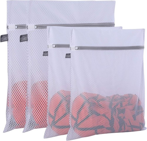 Mesh Laundry Bags - Zippered Wash & Dry Pouch for Delicates & Garments