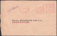 PAKISTAN, 1954. Cover Sea Mail Meters, Karachi - Amsterdam