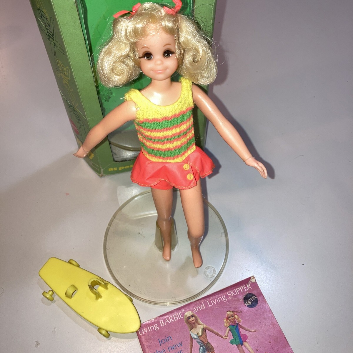 Dramatic New Living Fluff Skipper Size Barbie Doll 1143 Vintage