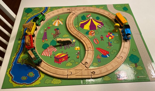 ebay wooden train set