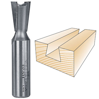 WHITESIDE #D7-531 PORTER- CABLE DOVETAIL BIT - 1/2'' SH X 17/32'' LD X 7 DEG