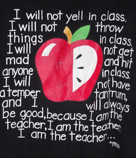 Vintage 90s Teacher School T Shirt Large Mens Single Stitch Humor Funny Tee