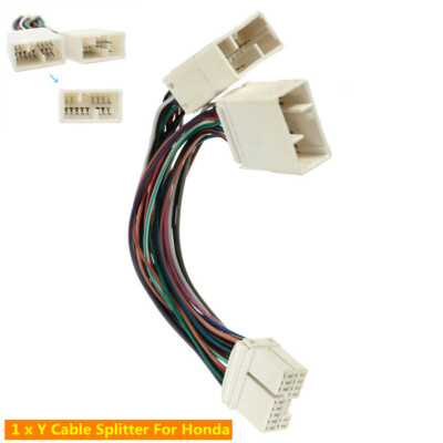 Y Cable Car Splitter AUX CD Changer Navigation XM Radio Adapter For Honda Acura