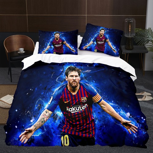 Soccer Football Star Quilt Duvet Cover Pillowcase Set Bedding Pillow Case Double - Picture 23 of 32