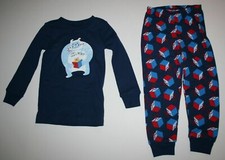 New Gymboree Boys 3 yr Gymmies 2 Piece Pajamas PJs Top Pants Yeti Monster Presen