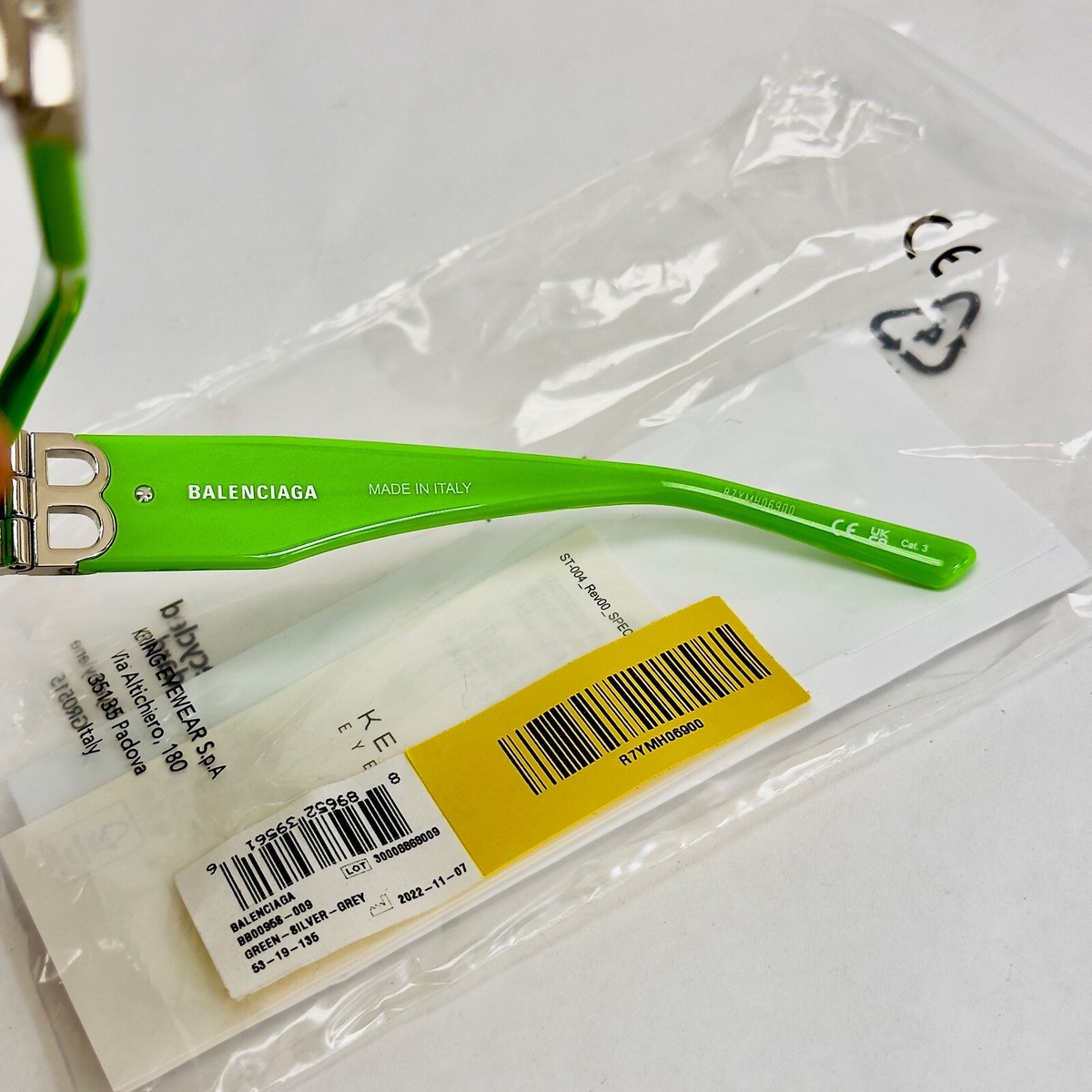 BALENCIAGA DYNASTY 0095 Lime Green Fluo 009 Fashion BB Logo