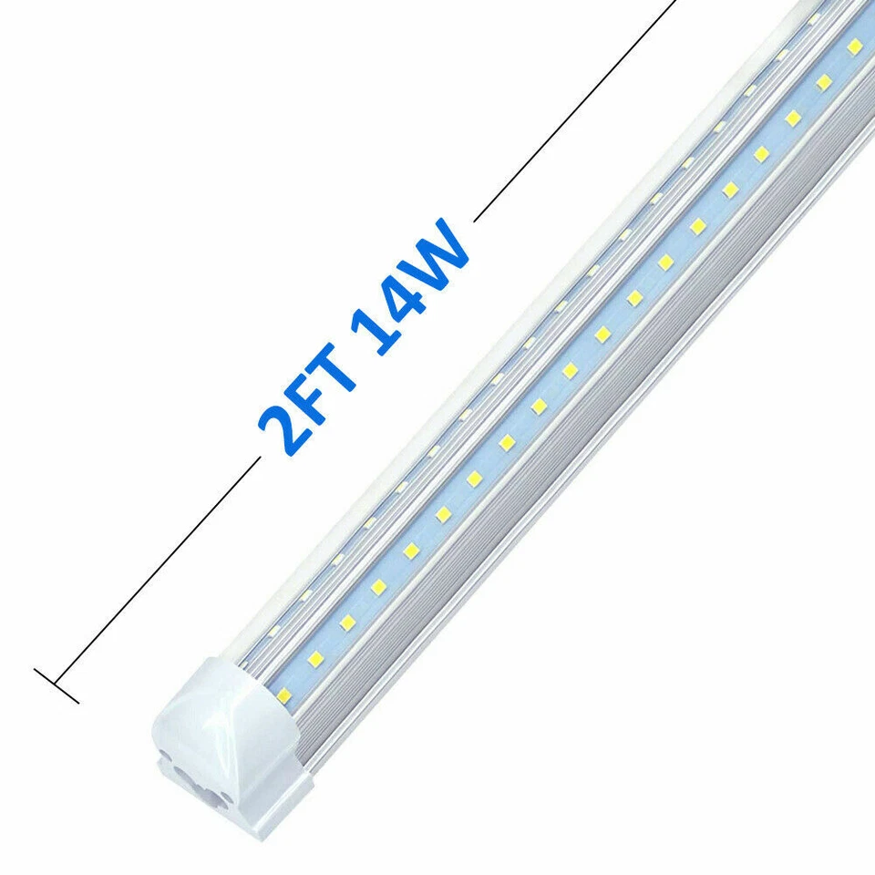 2P T8 2FT LED Tube Light Fixtures 24 inch Closet Cabinet Utility LED Shop Lights - Image 2 of 4