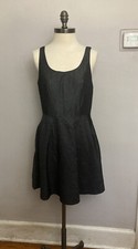 Gap Black dress Denim Sleeveless 4 NWT  Linen Cotton