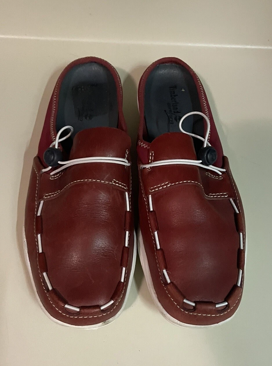 Timberland Comforia System 92336 mocassino donna slide pelle rosso taglia 7 5