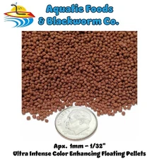 Ultra Intense Color Enhancing FLOATING Pellets, ALL Cichlids. Apx 1 mm