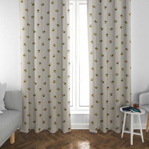 Clarke & Clarke Englischer Dekostoff Polsterstoff Digitaldruck Bienen taupe gelb - Bild 10 von 10