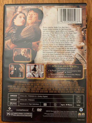 The Medallion (Widescreen DVD 2003) - Jackie Chan, Claire Forlani B - Picture 2 of 2