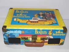 CUSTOM VICTROLA RECORD TURNTABLE Beatles Yellow Submarine Decoupage Vintage