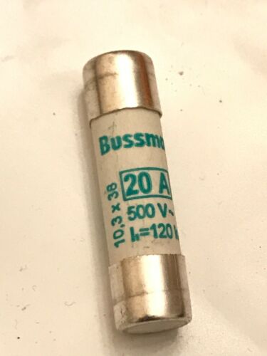 BUSSMANN C10M20 aM  20A  FUSE SIZE 10 X 38    (X1 FUSE)                   faa12z - Picture 1 of 1