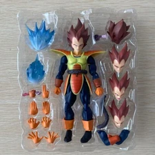 6in SHF Vegeta Battle Dress Action Figure Statue Toys Box Collectible Gift Set