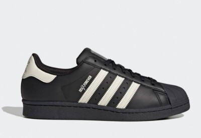Adidas Superstar 80s x Deux men's Shoes Black White Leather Adidas Superstar 80s x Deux men's Shoes Black White Leather